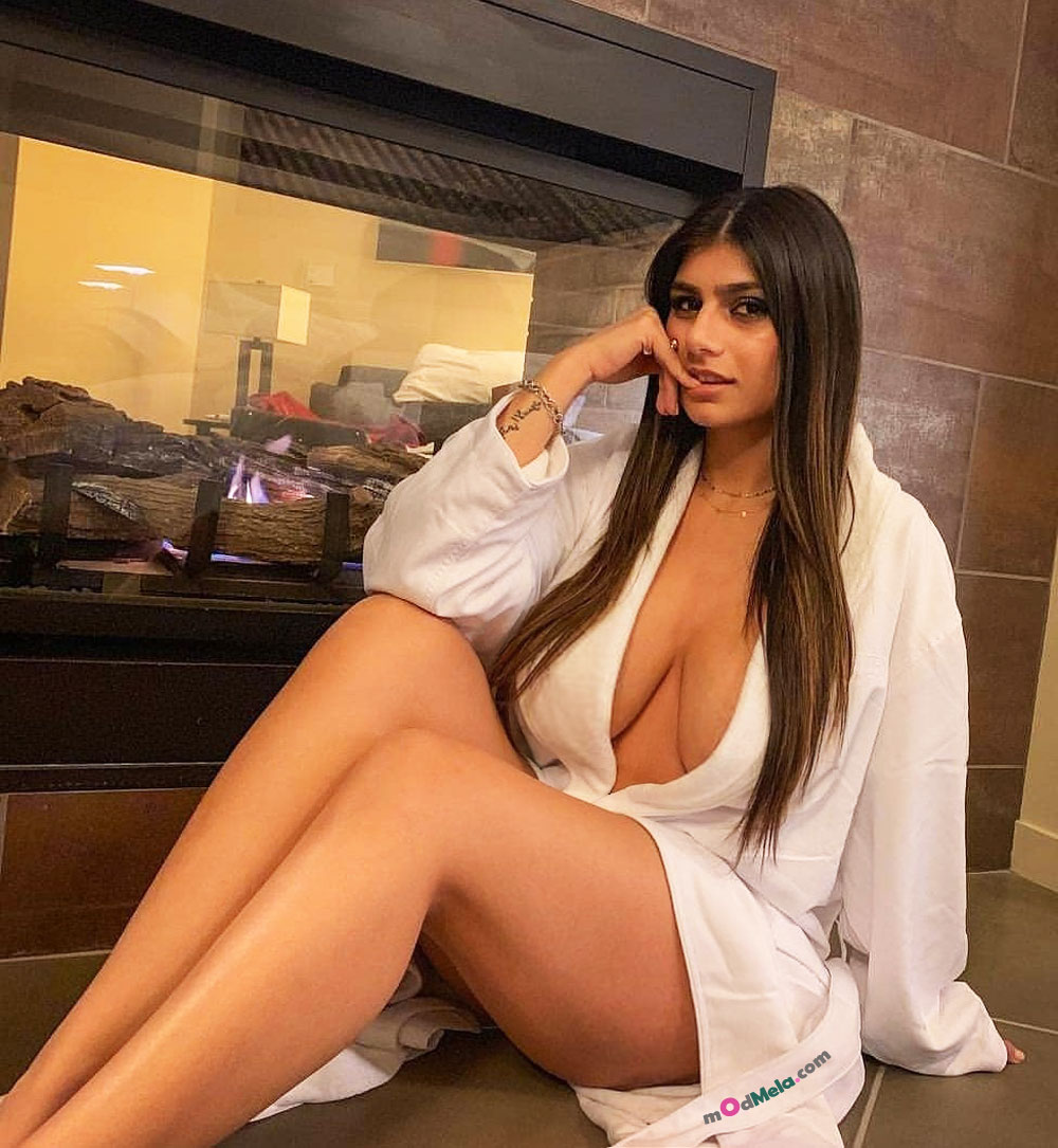 mia in white robe only
